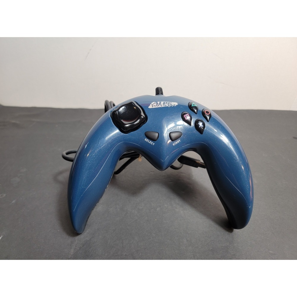 PlayStation 1 PS1 Controller ALPS Interactive Sony Blue Tested Works